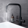 QETTLE Signature 4 in 1 Square Black Boiling Water Tap with 7L Tank