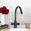 QETTLE Signature Classic 4 in 1 Round Black Boiling Water Tap with 7L Tank