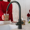 QETTLE Signature Classic 4 in 1 Round Black Boiling Water Tap with 4L Tank