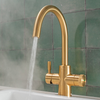 QETTLE Original 4 in 1 Round Gold Boiling Water Tap with 7L Tank