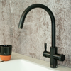 QETTLE Signature 4 in 1 Round Black Boiling Water Tap with 7L Tank