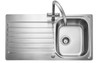 Rangemaster Atlanta Single Bowl Inset Stainless Steel Kitchen Sink - Brushed