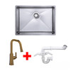 Austen & Co. Sicilia with Riobel Trattoria Square Spout Kitchen Tap and Plumbing Kit
