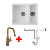 Austen & Co. Florence with Riobel Trattoria Square Spout Kitchen Tap and Plumbing Kit