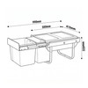 Austen & Co. 30L Built-In Hinged Cupboard Kitchen Bin - 2 Compartments