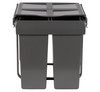 Austen & Co. 68L Built-In Hinged Cupboard Kitchen Bin - 2 Compartments