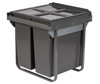 Austen & Co. 68L Built-In Hinged Cupboard Kitchen Bin - 2 Compartments