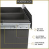Austen & Co. 68L Built-In Hinged Cupboard Kitchen Bin - 2 Compartments