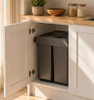 Austen & Co. 68L Built-In Hinged Cupboard Kitchen Bin - 2 Compartments