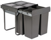 Austen & Co. 68L Built-In Hinged Cupboard Kitchen Bin - 3 Compartments