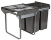Austen & Co. 68L Built-In Hinged Cupboard Kitchen Bin - 3 Compartments