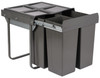 Austen & Co. 68L Built-In Hinged Cupboard Kitchen Bin - 3 Compartments