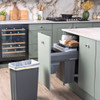 Caple SB4505402 Side Mounted 66L Duo Pull Out Bin