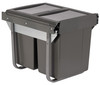 Austen & Co. 40L Built-In Hinged Cupboard Kitchen Bin - 2 Compartments