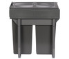 Austen & Co. 56L Built-In Hinged Cupboard Kitchen Bin - 2 Compartments