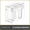 Austen & Co. 30L Built-In Hinged Cupboard Kitchen Bin - 3 Compartments