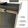 Austen & Co. 34L Built-In Hinged Cupboard Kitchen Bin - 1 Compartment