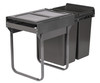 Austen & Co. 60L Built-In Hinged Cupboard Kitchen Bin - 2 Compartments