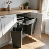 Austen & Co. 68L Built-In Hinged Cupboard Kitchen Bin - 4 Compartments
