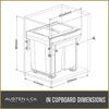 Austen & Co. 60L Pull Out Cupboard Kitchen Bin - 2 Compartments