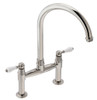 Franke Gloriana Classic Bridge Lever Kitchen Tap - Polished Nickel