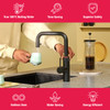 Quooker Flex Square Pull Out Boiling Water Black Tap with Tank
