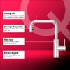 Quooker Flex Square Pull Out Boiling Water Chrome Tap with Tank