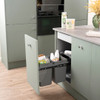 Caple Side Mounted 36L Duo Pull Out Bin
