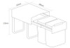Caple Side Mounted 52L Duo Pull Out Bin