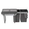 Austen & Co. 40L Built-In Pull Out Cupboard Kitchen Bin - 2 Compartments