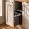 Austen & Co. 40L Built-In Pull Out Cupboard Kitchen Bin - 2 Compartments