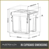 Austen & Co. 68L Built-In Pull Out Cupboard Kitchen Bin - 2 Compartments
