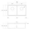 Caple Zona 200 Inset &  Undermount Double Bowl Stainless Steel Kitchen Sink