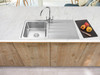 Caple Rello 100 Single Bowl with Right Hand Drainer Stainless Steel Kitchen Sink