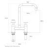 Caple Ember Bridge Kitchen Tap - Matt Black