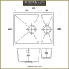 Austen & Co. Torino 1.5 Bowl Inset & Undermount Ceramic Kitchen Sink