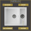 Austen & Co. Torino 1.5 Bowl Inset & Undermount Ceramic Kitchen Sink