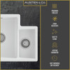 Austen & Co. Atri 1.5 Bowl Inset & Undermount Ceramic Kitchen Sink