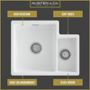 Austen & Co. Atri 1.5 Bowl Inset & Undermount Ceramic Kitchen Sink