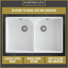 Austen & Co. Palazzo Fluted Double Bowl Belfast Ceramic Kitchen Sink
