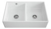Austen & Co. Traditional Palazzo Double Bowl Belfast Ceramic Kitchen Sink