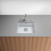 Franke Kubus KNG PRO 110 52 Fragranite Undermount Single Bowl Kitchen Sink - Polar White