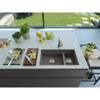 Franke Kubus KNG PRO 120 Fragranite Undermount 1.5 Bowl Kitchen Sink - Stone Grey