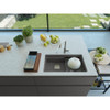 Franke Kubus KNG PRO 120 Fragranite Undermount 1.5 Bowl Kitchen Sink - Stone Grey