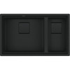 Franke Kubus KNG PRO 120 Fragranite Undermount 1.5 Bowl Kitchen Sink - Matt Black