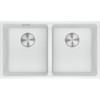 Franke Maris MRG 120-35-35 Fragranite Undermount 2 Bowl Kitchen Sink - Polar White