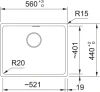 Franke Maris MRG 610-52 Fragranite Inset Single Bowl Kitchen Sink - Coffee