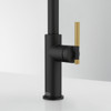 Franke Maris Stripes U Pull Down Mixer Tap - Matt Black / Gold