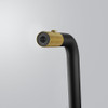 Franke Maris Stripes U Pull Down Mixer Tap - Matt Black / Gold