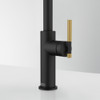 Franke Maris Stripes Semi Pro Mixer Tap - Matt Black / Gold